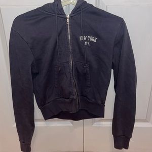 Brandy Melville New York cropped zip up